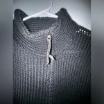 By design‎ women’s modern graffiti black knit zip sweater with pockets size xl Photo 3