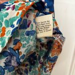 Perch Blu Pepper Size 2X Shirt Blue Ruffled Relaxed Blouse Floral Print Plus‎ Sz Photo 7