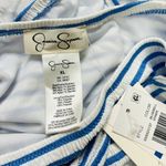 Jessica Simpson  High Waist Sunshine Stripe Bottoms Size XL Blue White Tie Belt Photo 4