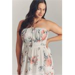 Anthropologie  The Somerset Strapless Maxi Dress Ivory Floral Size Medium NWT Photo 5