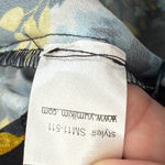 Yumi Kim Floral Blouse Medium Roll Tab Sleeve Button Down V Neck Womens Photo 7