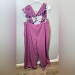 ASOS  NEW Women's‎ Purple Wrap Lace Jumpsuit Wide Leg Size 14 Photo 4