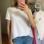 English Landing Blue White Stripe Top Sz Small High Low Flowy Photo 0