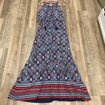 Blanc NWT Antibes  Sleeveless Boho Print red blue Maxi Dress sz XL. Photo 6