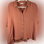 Maurice's Maurice’s| Rust Button Down Oversized Shirt Photo 0