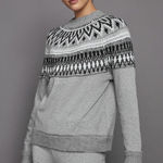 1. State Gray Patterned Sweater Photo 0