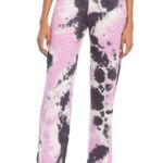 AQUA NWT Purple Black Tie Dye Pull On Straight Leg Sweatpants Size Small Photo 2