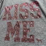 PINK - Victoria's Secret Y2K PINK Victoria’s Secret gray Kiss Me bedazzled tank 2009 size small dog Photo 1