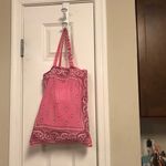 Bandanna Paisley Bohemian Festival Pink Tote Shoulder Bag Photo 8