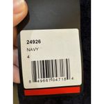 La Femme 24926 Navy Blue Scallop Sparkle Lace Embellished Ruched Satin Gown 4 Photo 6