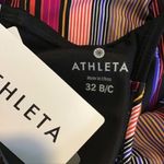 Athleta Shirt Womens 32 B/C Mutlicolor Capri Stripe Blousy Tankini Swim Vacation Photo 4