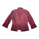 Maggy London Maggie London
Women's Blazer Jacket Size 8
Maroon, Black Metallic Jacquard Photo 1