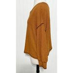 SheIn Women's Waffle Knit V Neck Long Sleeve Curve Pullover Sweater Brown Sz 2XL Photo 3