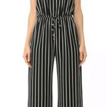 Ambiance Apparel Womens  Pinstriped Sleeveless Jumpsuit - Sz L Photo 0