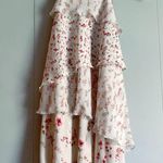 White House | Black Market WHBM Tiered Ruffle Floral Halter Neck Blouse S Photo 0