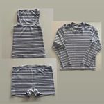 Set Active  (3 Piece) Sailor Set: Oversized Long Sleeve, Body Tank and Short NWT Photo 1