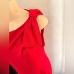 Calvin Klein Side Bow Sleeveless Scuba Knit Sheath Dress in red. Size 10 Photo 6