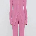 Remain Birger Christensen Soleima Ribbed Knit Straight Pants Cashmere Rose EU 40 Photo 2