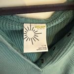 Aerie Forest Green Waffle Henley Long Sleeve Photo 1