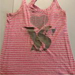 Victoria's Secret RARE  PINK Angel Runway Wing Back striped tank top medium Bling Photo 0