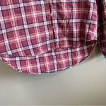 Madewell ✨  V-Neck Button-Down Shirt in Stratfield Plaid Pink Small Photo 6