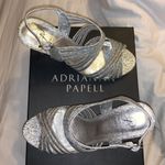 Adrianna Papell Silver Strap Heels Photo 4