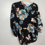 Le lis  Black and Blue Floral Blouse Photo 1