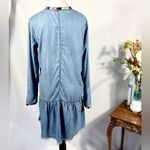 Driftwood ♨️ Shaye Chambray Denim Drop-Waist Embroidered Mini Dress – Size M🧡 Photo 4
