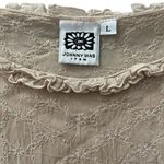 Johnny Was Vintage 90s Embroidered Overlay Maxi Dress Semi Sheer Women's Large Photo 2