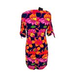 Trina Turk Floral Jersey Split Sleeve Boat Neck Dress Size XS Pink Orange NWT Photo 6