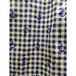 Chloe + Rene Size XL Blue White Checkered Anchor Sleeveless Nautical Shift Dress Photo 2