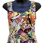 Fun Comic Book Pop Sleeveless Fit & Flare Retro Above Knee Dress Women’s S White Photo 3