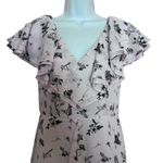 Aidan Mattox pink floral High Low Ruffled Chiffon dress size 0 Photo 4