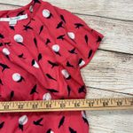 Boden Women's Coral Bird Print Short Sleeve Keyhole Neck Top Size US 8 UK 8 Pink Photo 1