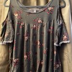 Gypsies & Moondust Floral Open Shoulder Top Photo 0