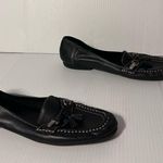 Mootsies Tootsies Black leather slip on loafers women size 8.5 Photo 0