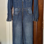 Nasty Gal  Denim Boiler Suit Jumpsuit size 6 Photo 0