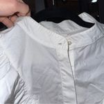 XiRENA Callie Blouse long sleeve ruffle button down shirt poplin White Photo 5