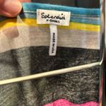 Splendid Striped Long Sleeve Top Raglan Tee X Small XS Made in USA Colorful Photo 1