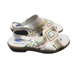 Dr Scholls Vtg Womens Huarache White Leather Aztec Santa Fe Strappy Sandal 11W Size 11 Photo 4