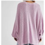 Free People  Sweater Womens X Small Pink Purple Come Again Tee Oversized Knit Photo 2