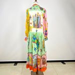 NWOT ALÉMAIS Ramie Balloon Sleeve Pleated Maxi Shirt Dress Long Sleeves Sz 8 Photo 13
