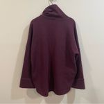 Athleta Cozy Karma twist neck sweatshirt. Deep Burgundy Color sz small Photo 3