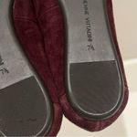 Adrienne Vittadini  Fox scalloped pointy toe flats, suede leather maroon 7.5 Photo 4