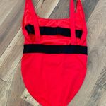 ASOS High Waisted Red Black One piece Swimsuit Size 38DDD Photo 7