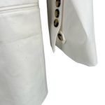 Helmut Lang Womens White Double Breasted Blazer Italian Cotton Size 12 Photo 5