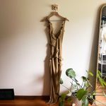 House Of CB  Pixie Olive Ruffle Maxi Dress Size XS Photo 9