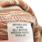 Big Bud Press Western Bell Bottom Pants Women’s Large Striped Retro Cotton Orange Photo 11
