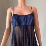 Victoria's Secret Victoria’s Secret Navy Rose Pattern Satin MEDIUM Lingerie Adjustable Straps #15 Photo 1