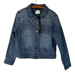 Elie Tahari NWT Glacier Wash Button Down Collared Jean Jacket with Pockets Sz M Photo 6